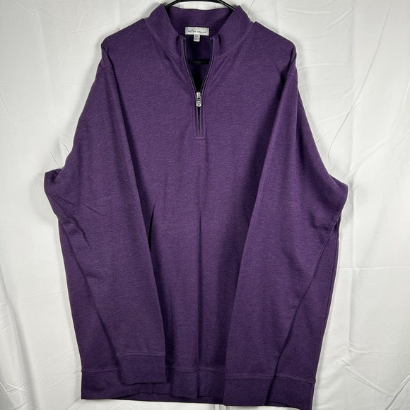 Peter Millar Other - Peter Millar Golf Pullover Mens Size XXL Purple 1/4 Zip Sweater Performance